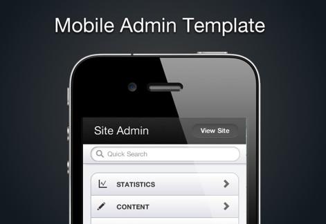 Mobile HTML5 Admin Template