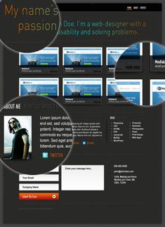 Single Page Portfolio PSD Template