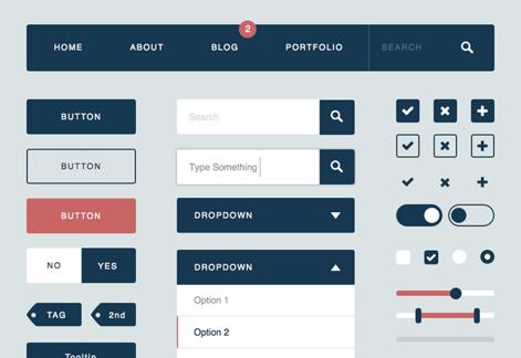 Flat UI Kit for Sketch