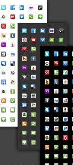 Social Media And Blogging Icon Set