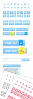 Soft Satin Web Button & Icon Set