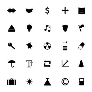 Monochrome Symbols Icon Set 3