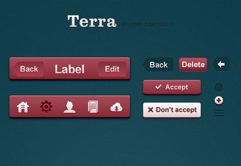 Terra iPhone Retina App Controls