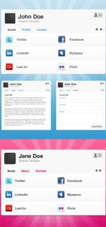 Colorful vCard HTML Template