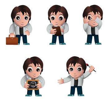 Cartoony Vector Characters - Guy II