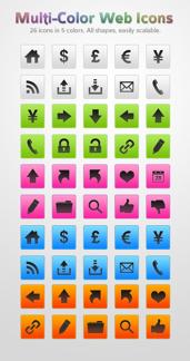 Clean & Colorful Web Icons