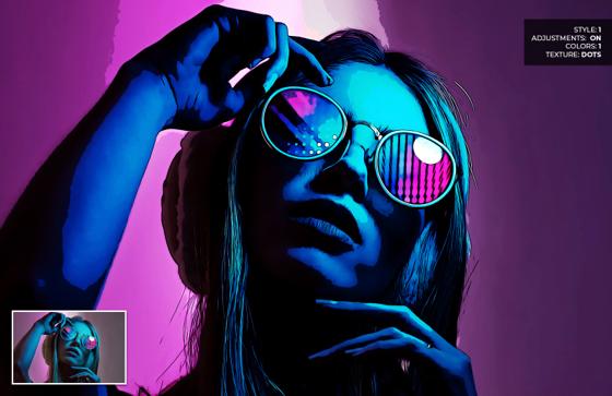 Cartoon Effect Photoshop Template 2