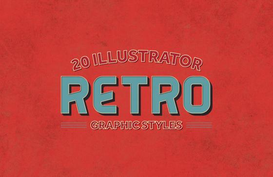 20 Illustrator Retro Graphic Styles 1