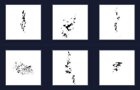 Vector Isolated Halftone Scuffs 2