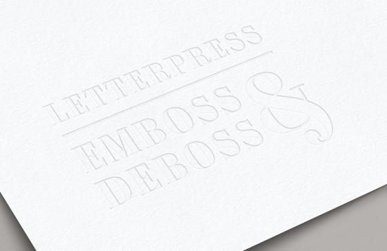 Letterpress Emboss & Deboss Logo Mockup 1
