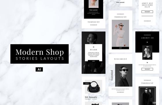 Modern Shop Stories Layouts - (AI)