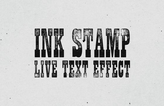Photoshop Ink Stamp Live Text Effect