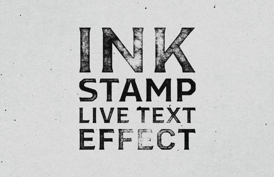 Photoshop Ink Stamp Live Text Effect