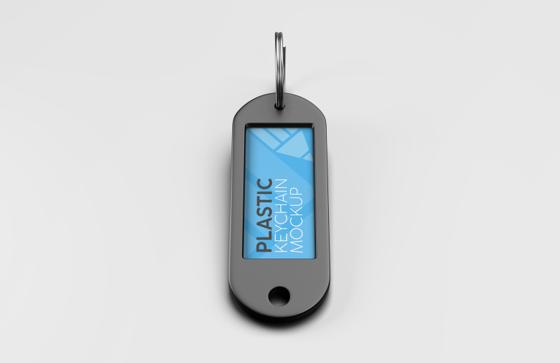 Plastic Keychain Mockup