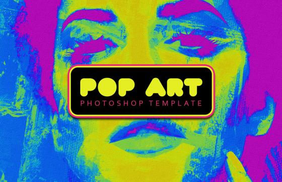 Pop Art Photoshop Template 1