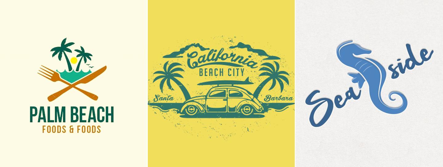 11 Beautiful Sandy Beach Logos