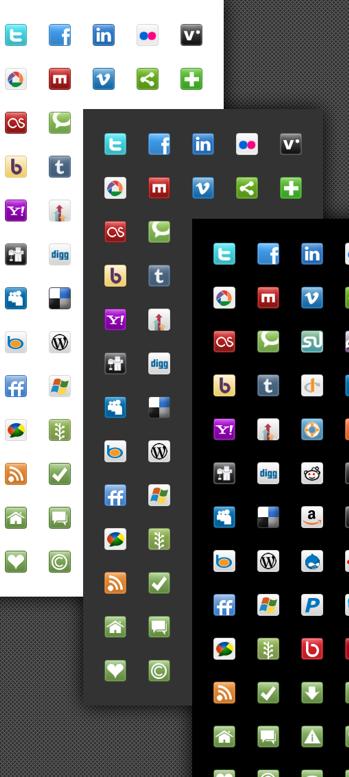 Social Media And Blogging Icon Set