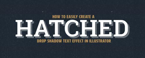 How to Easily Create a Hatched Drop Shadow Text Effect in Illustrator