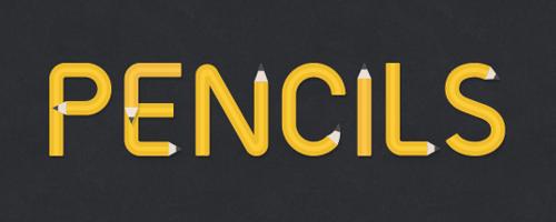 How to Create Text Made out of Pencils in Illustrator