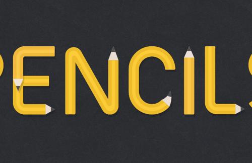 How to Create Text Made out of Pencils in Illustrator