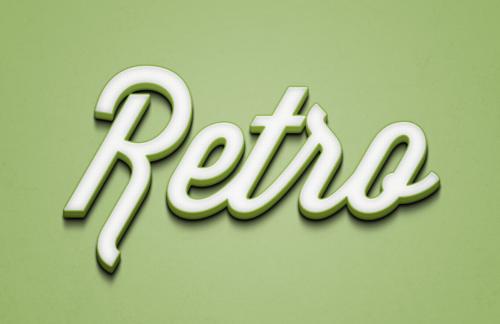 3D Retro Text Effects (Psd)