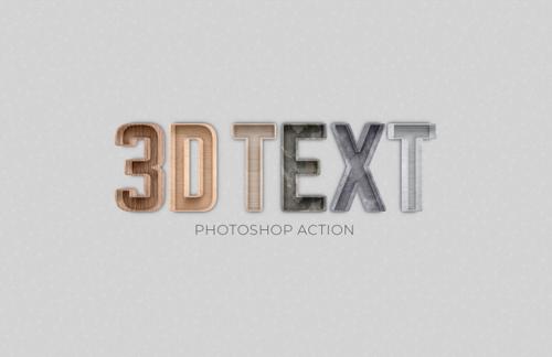 3D Text Photoshop Action