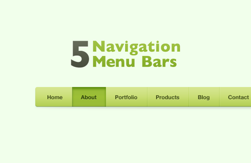 5 CSS Navigation Menu Bars