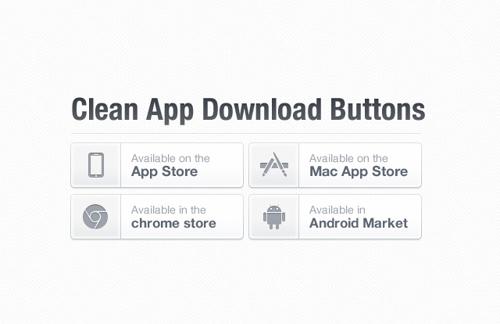 Clean App Download Buttons