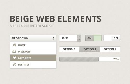 Beige Web Elements