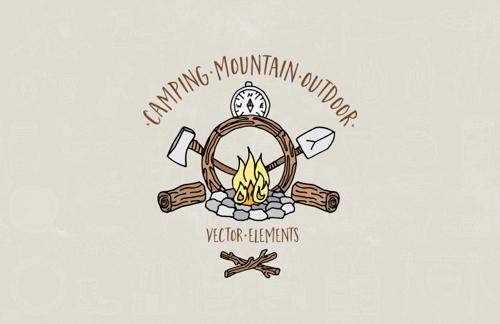 Camping Mountain Outdoor Vectors