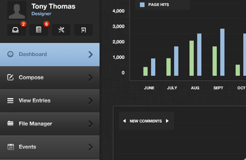 Dark Admin Panel UI Kit