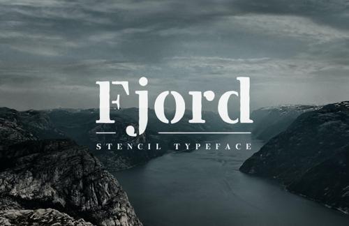 Fjord Stencil - Display Font