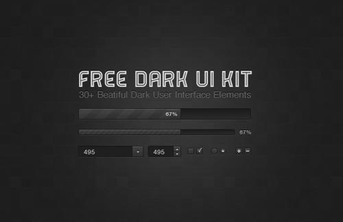 Free Dark UI Kit