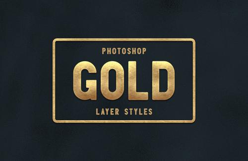 Gold Layer Styles for Photoshop