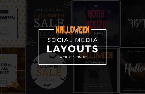 Halloween Social Media Layouts