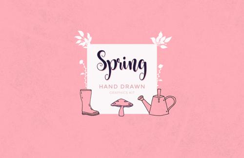 Hand Drawn Spring Graphics