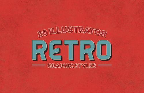 20 Illustrator Retro Graphic Styles