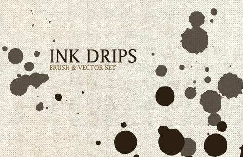 Ink Drops Brushes & Vectors