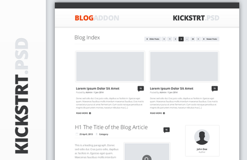 KickstrtPsd - Blog Addon