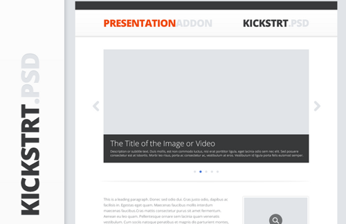 KickstrtPsd - Presentation Addon