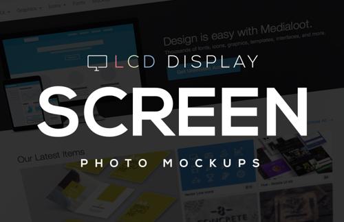 LCD Display Screen Photo Mockups