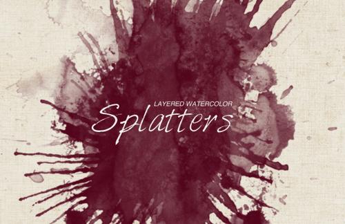 Layered Watercolor Splatters