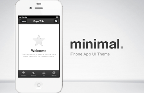 Minimal iPhone App UI Theme