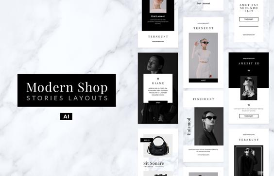Modern Shop Stories Layouts - (AI)