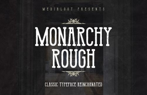 Monarchy Rough - Condensed Slab Serif