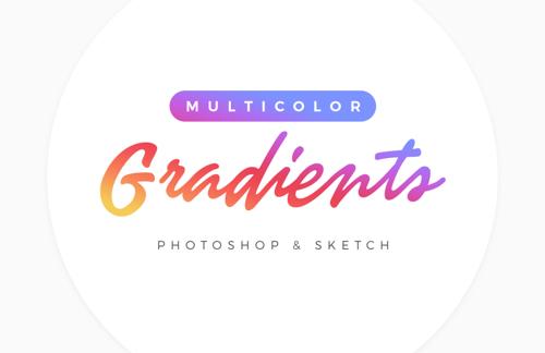 Cool Multicolor Gradients for Photoshop & Sketch