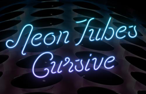 Cursive Neon Tubes Font