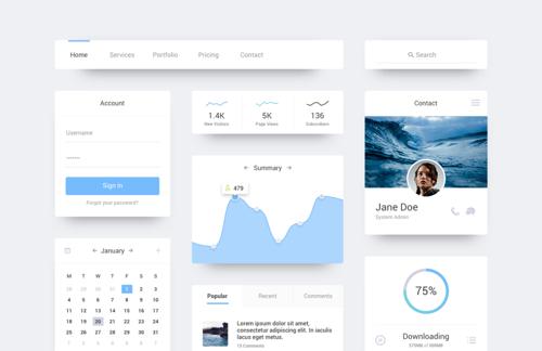 Ocean - Flat UI Kit