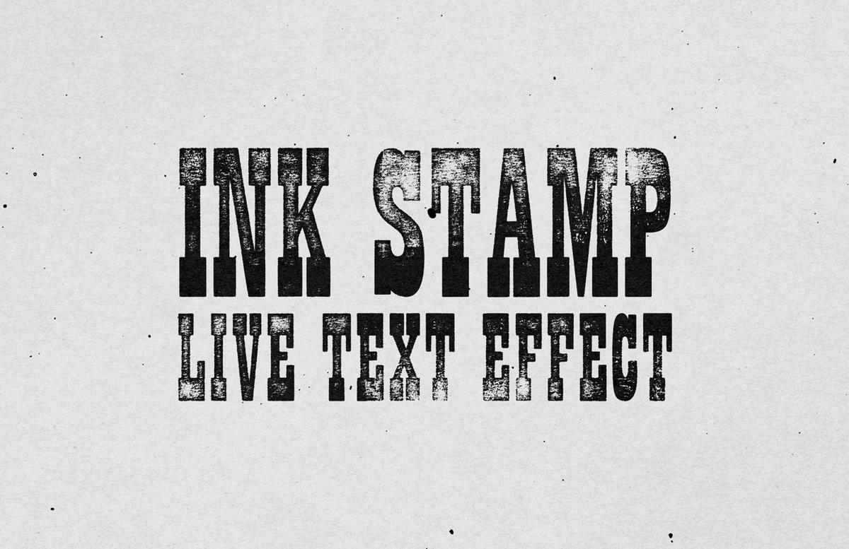 Photoshop Ink Stamp Live Text Effect