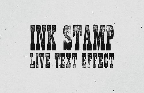 Photoshop Ink Stamp Live Text Effect
